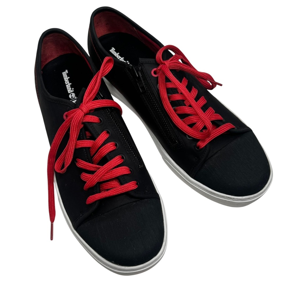 Rare Timberland × Staple Low Top Sneakers Red Outsole Black Streetwear Collab 11